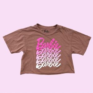 Barbie Women’s Crop Top | Brown Crop Top Size Medium